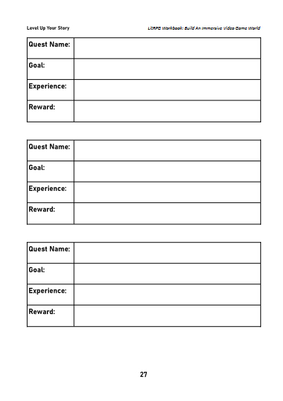 LitRPG Story Workbook Preview 27